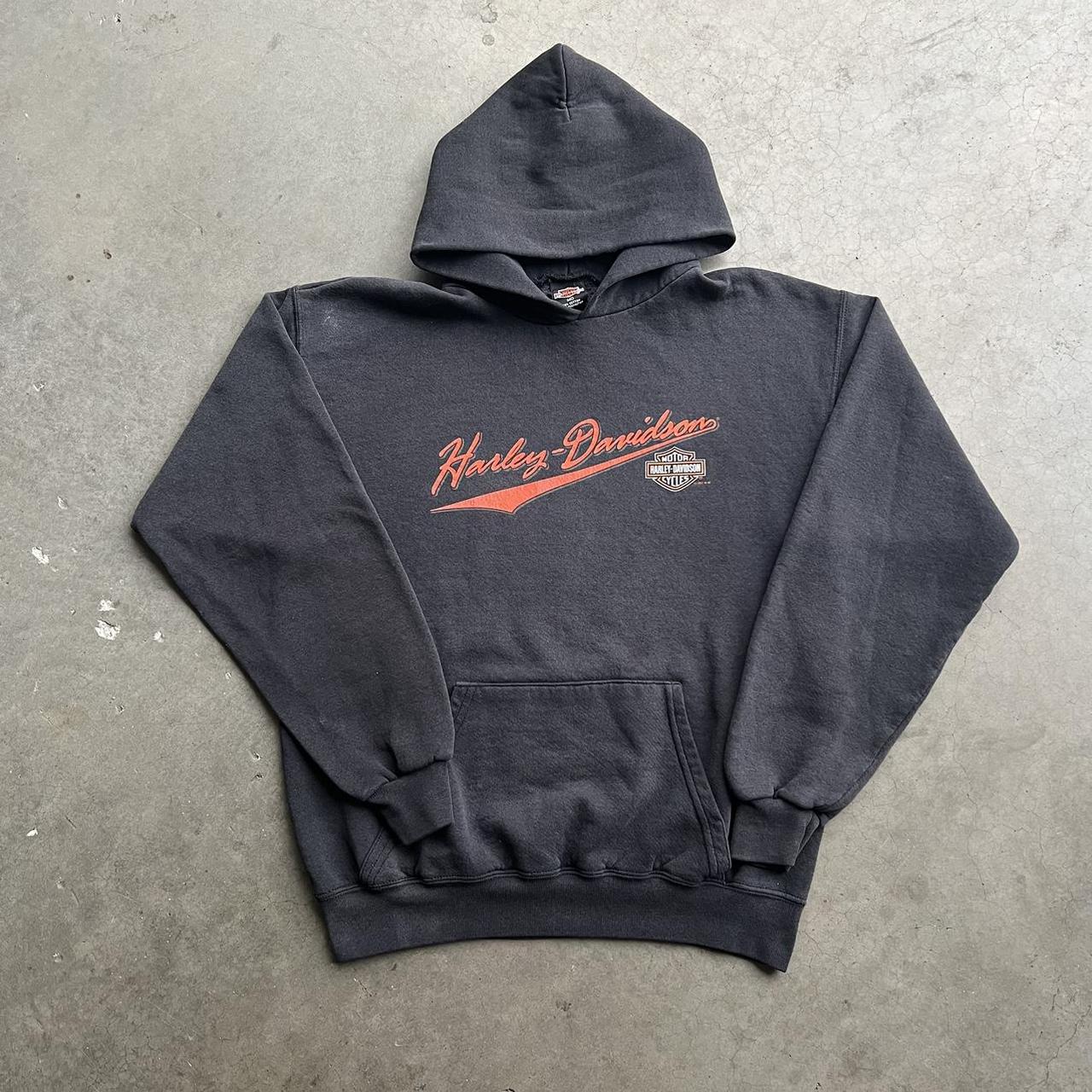 vintage harley davidson hoodie - 1990s latus motors... - Depop