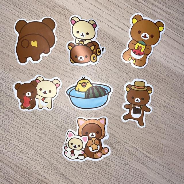 Rilakkuma stickers 🧸 80 pieces, 8 stickers per - Depop