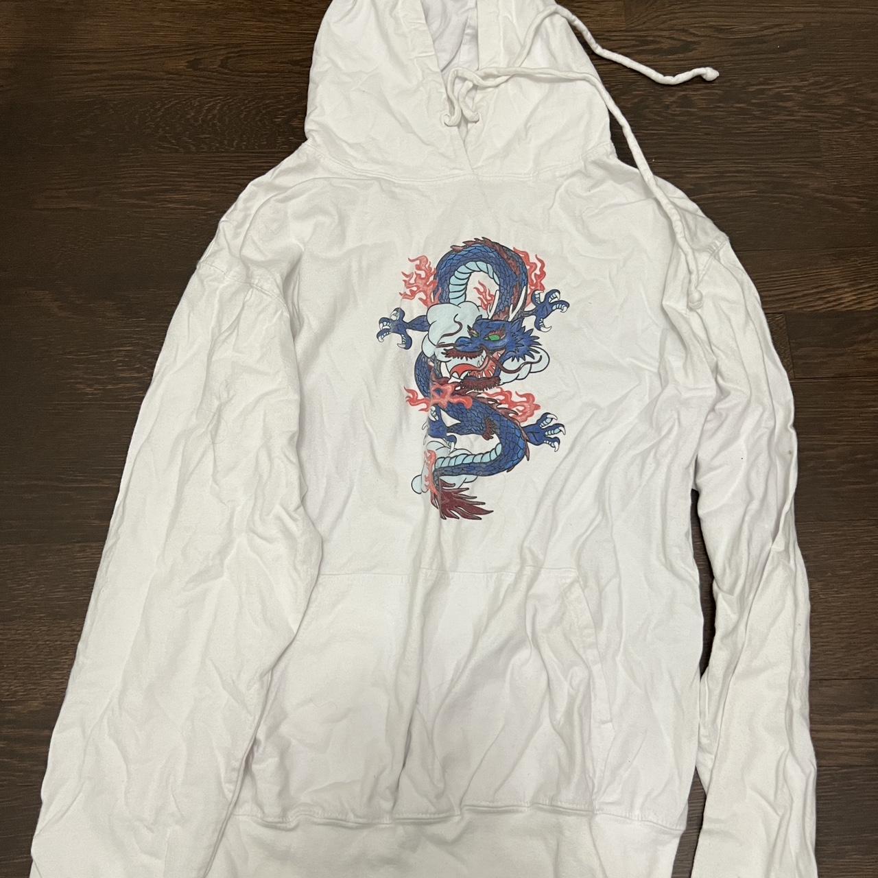 Brandy Melville/John galt white dragon hoodie One... Depop