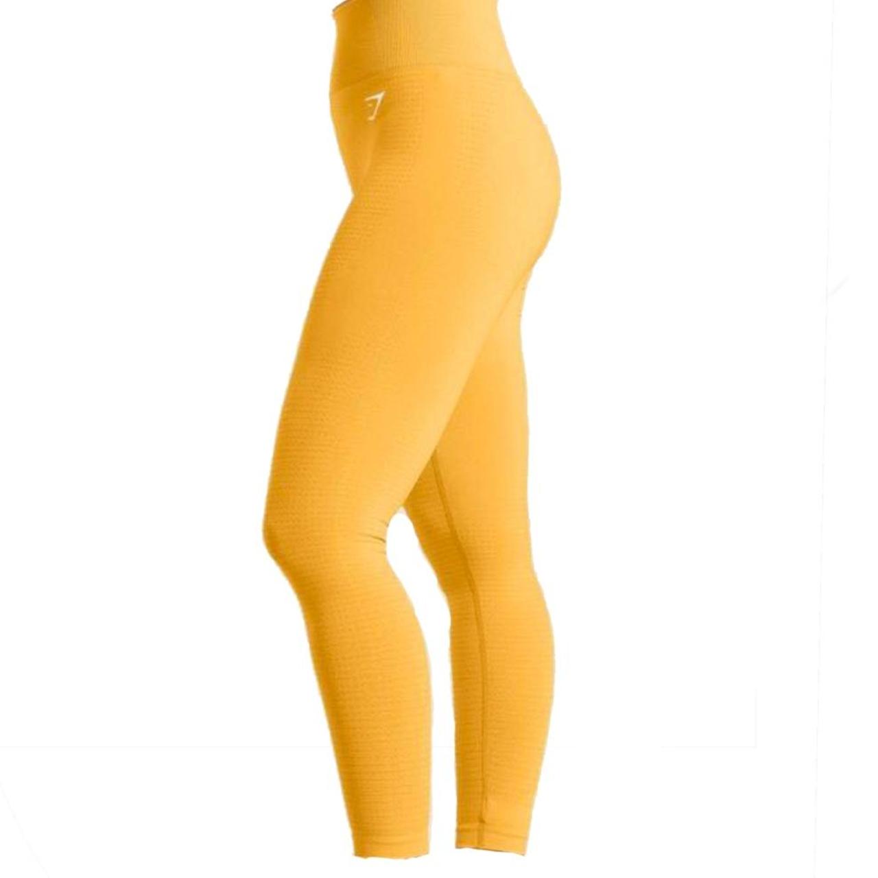 Gym shark vital leggings in yellow marl. Brand new - Depop