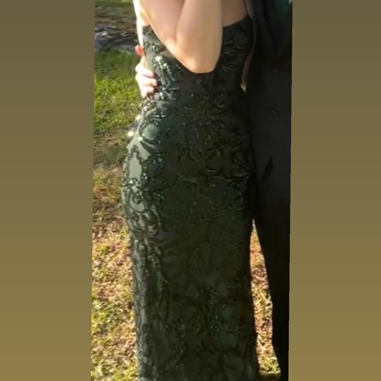 David's bridal best sale green prom dress