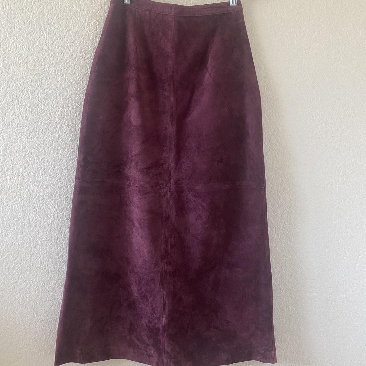 Burgundy leather skirt clearance 90s