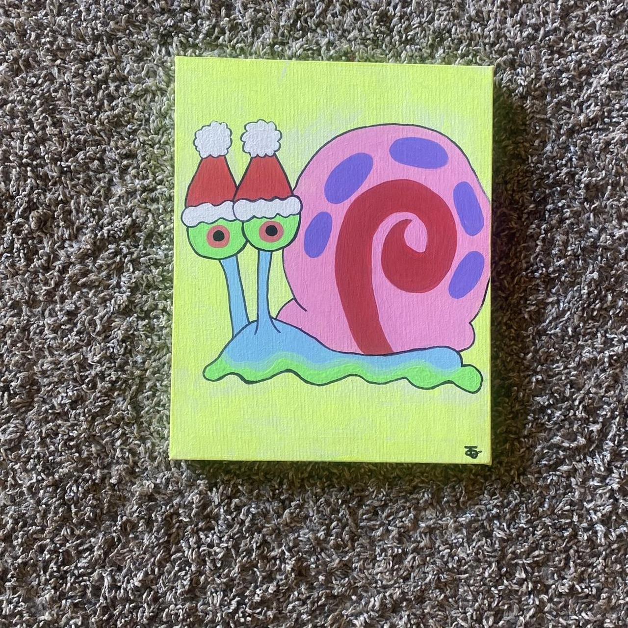 christmas Gary painting #spongebob #gary - Depop