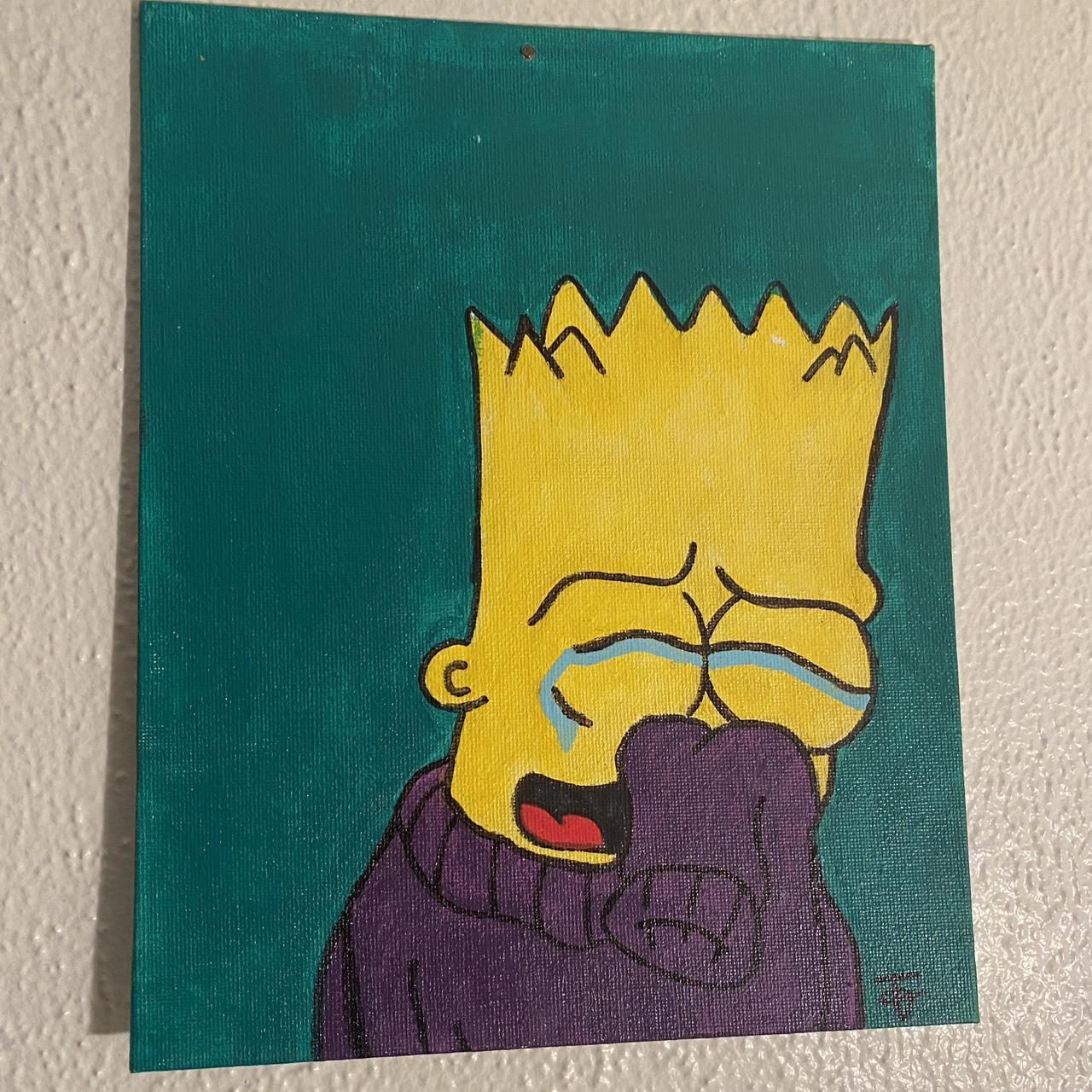 bart simpson painting - Depop