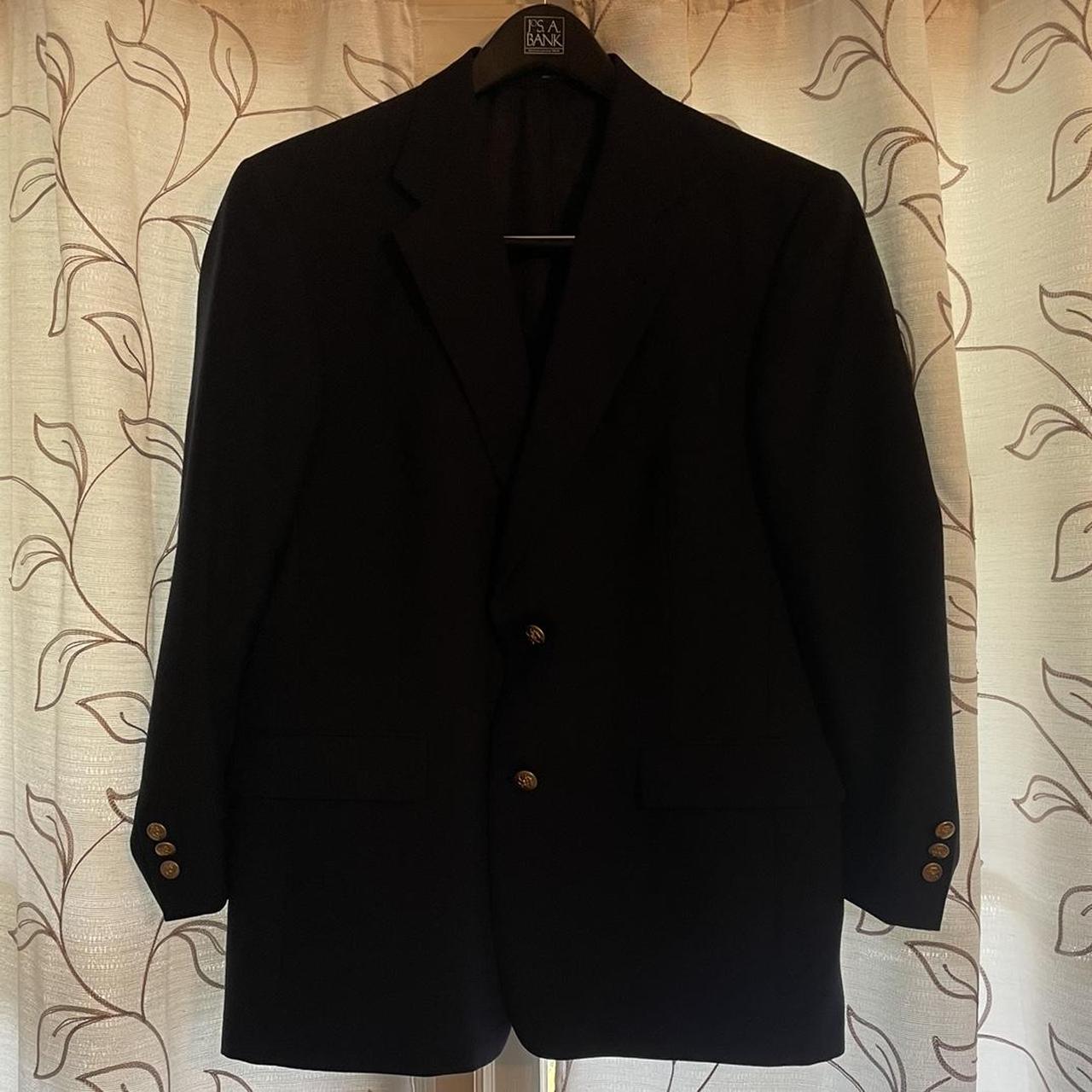 Vintage belk suit coat Dark navy Gold buttons... Depop