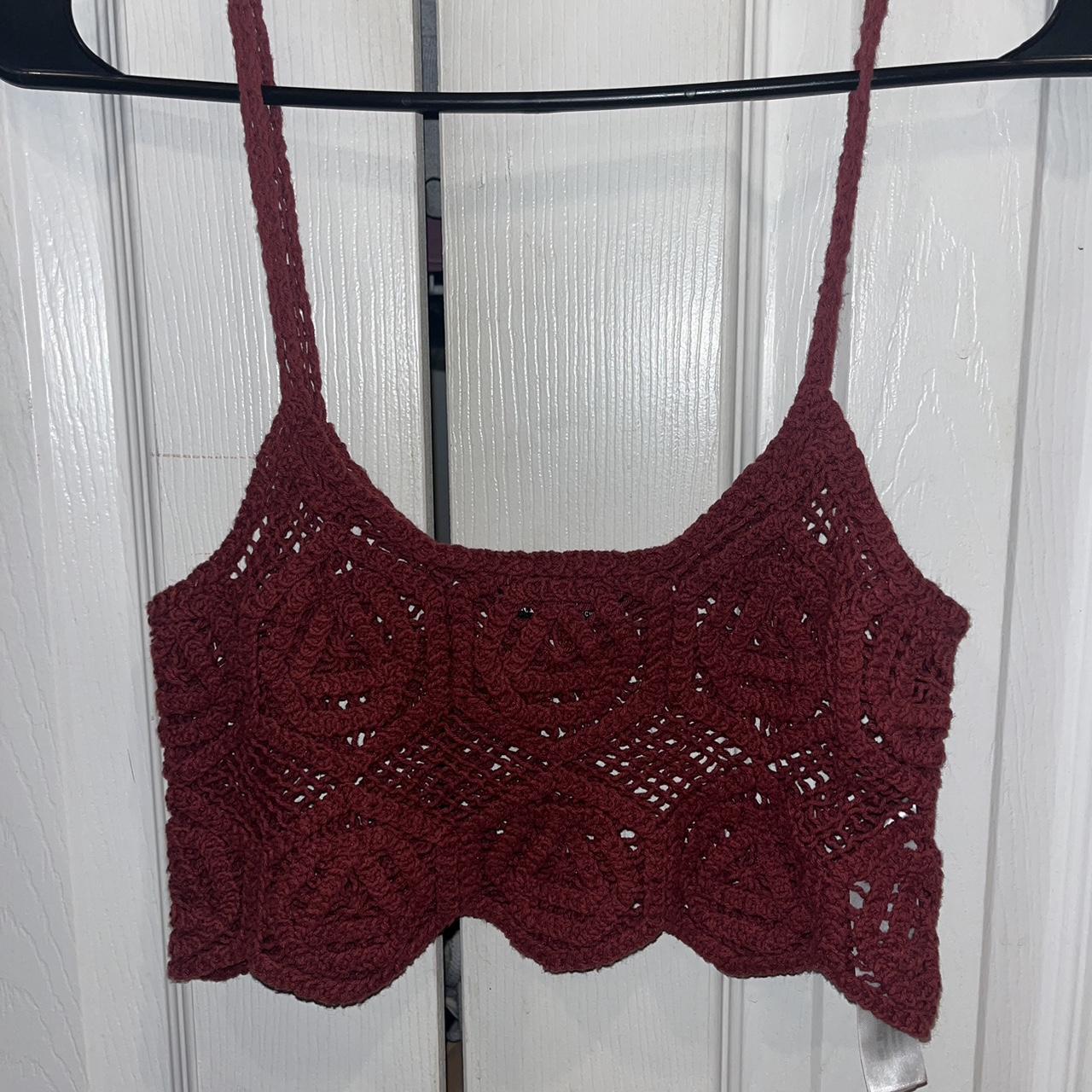 ZARA crochet cropped tank top Depop