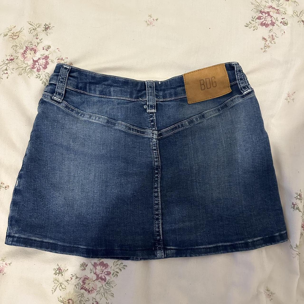 Urban outfitters mini demin skirt Size XXS/ size... Depop