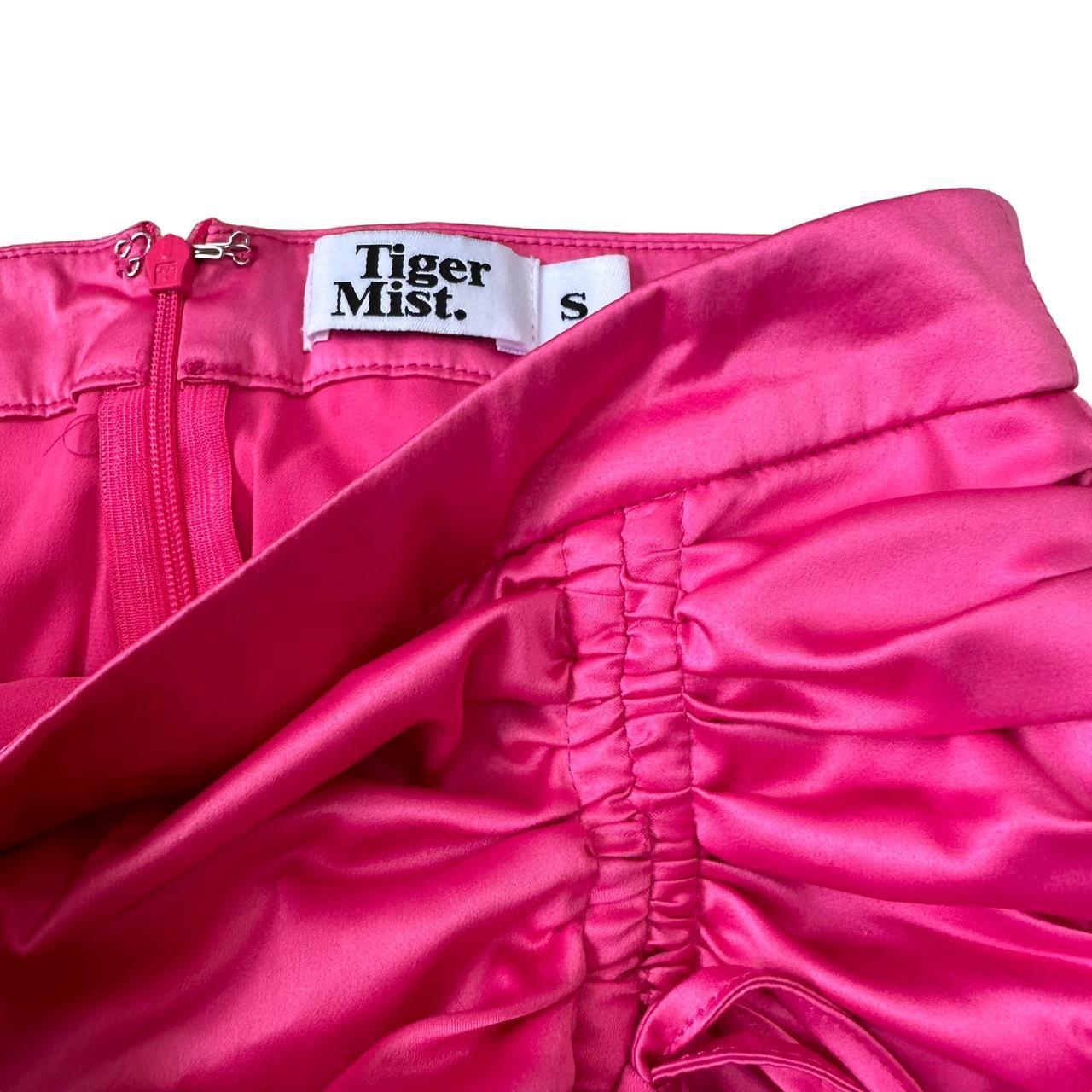 BARBIE CORE SKIRT Pink satin ruched ruffle y2k... - Depop