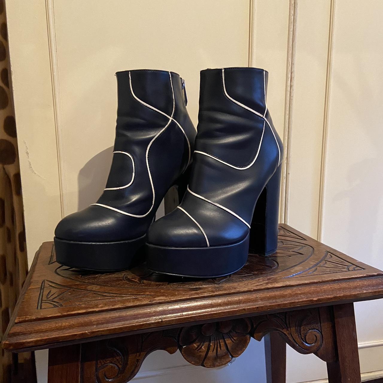 Zara store navy boots