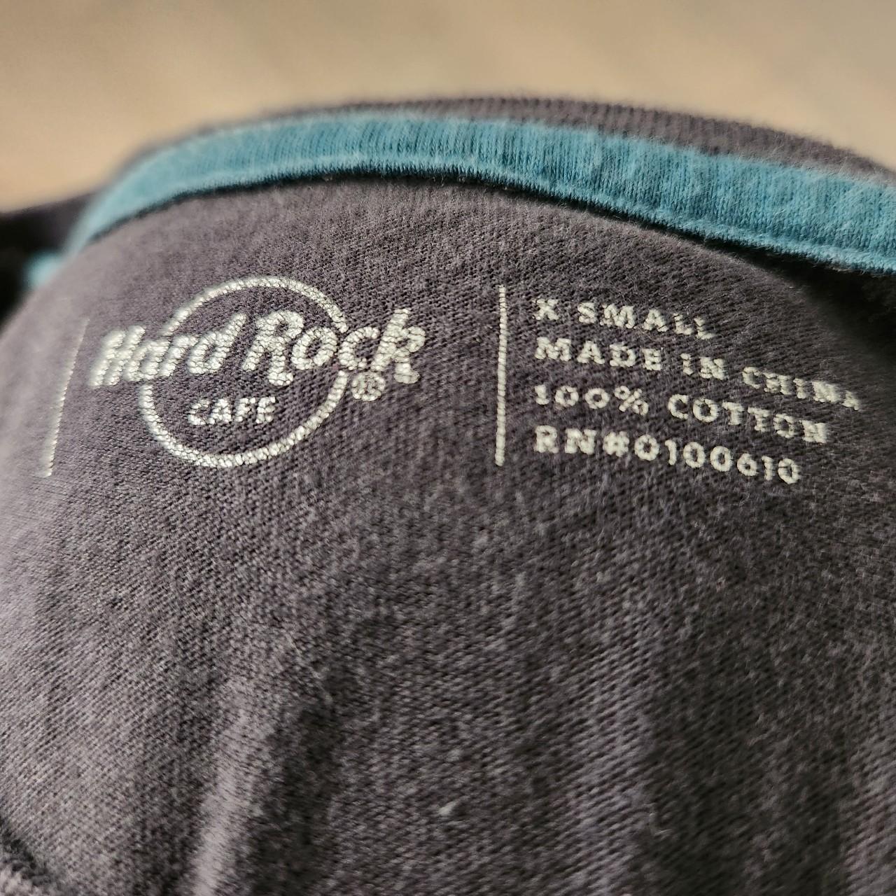 Hard Rock Cafe Women's Grey and Blue T-shirt (4)