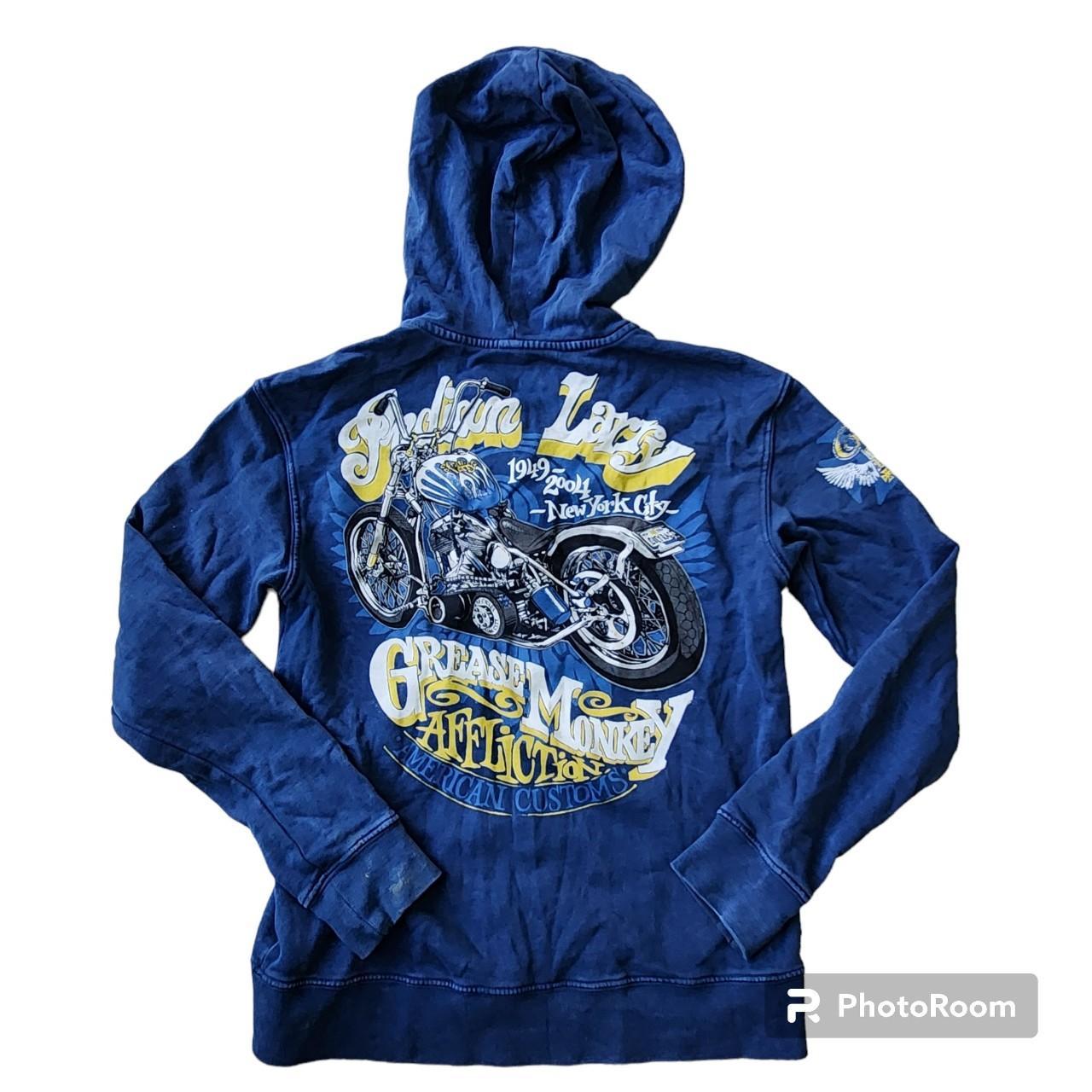 Y2K Affliction motorcycle zip up hoodie. This is the... Depop