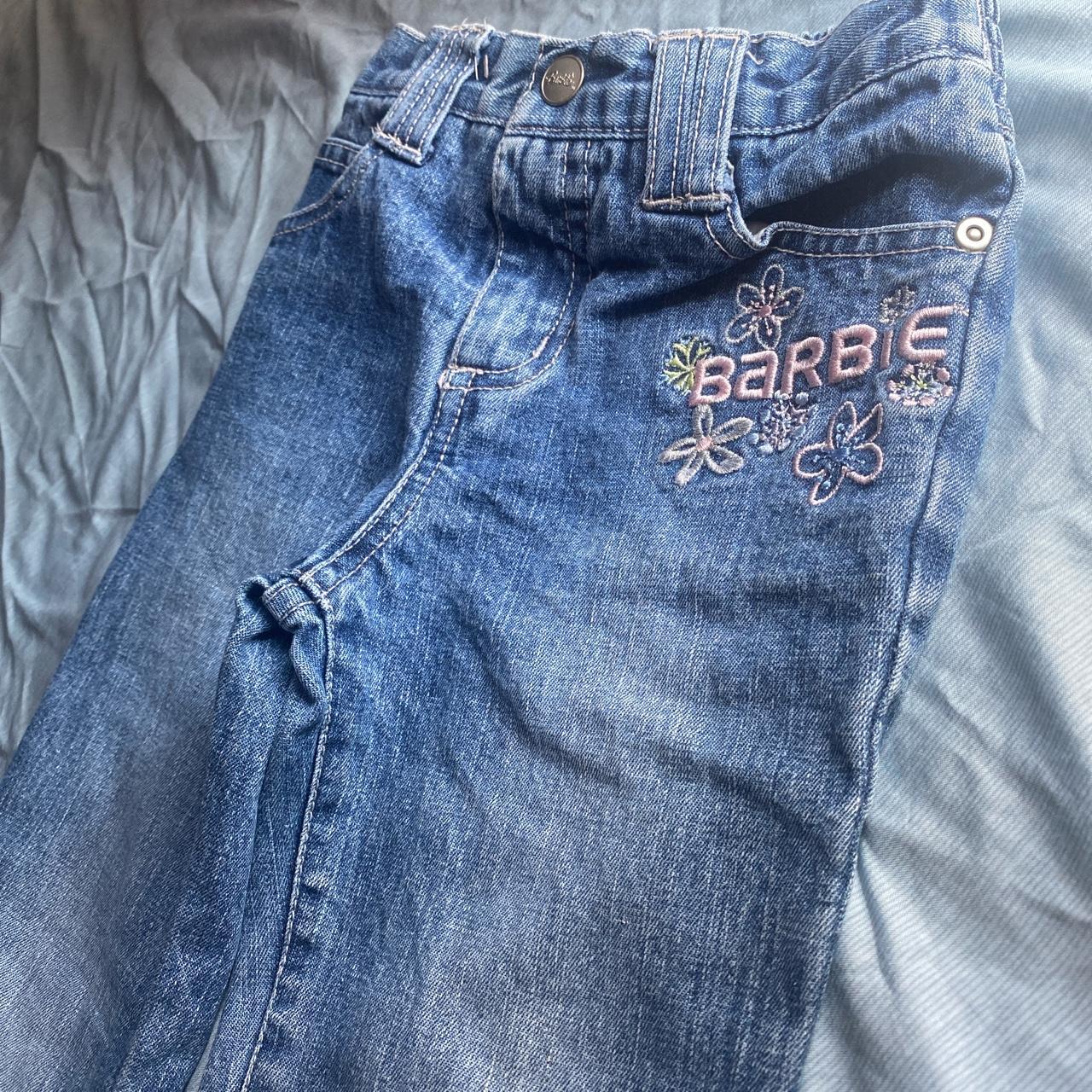 Girl size 6 vintage Barbie flare jeans - Depop
