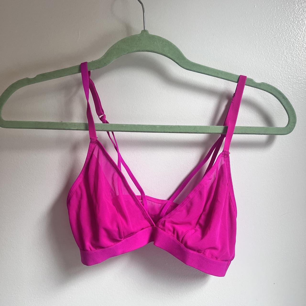 NEVER WORN Auden pink mesh Bralette! Size Small,... - Depop