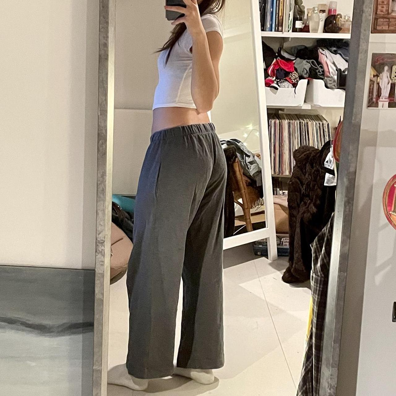 Brandy Melville dark grey wide leg sweatpant Shown... Depop