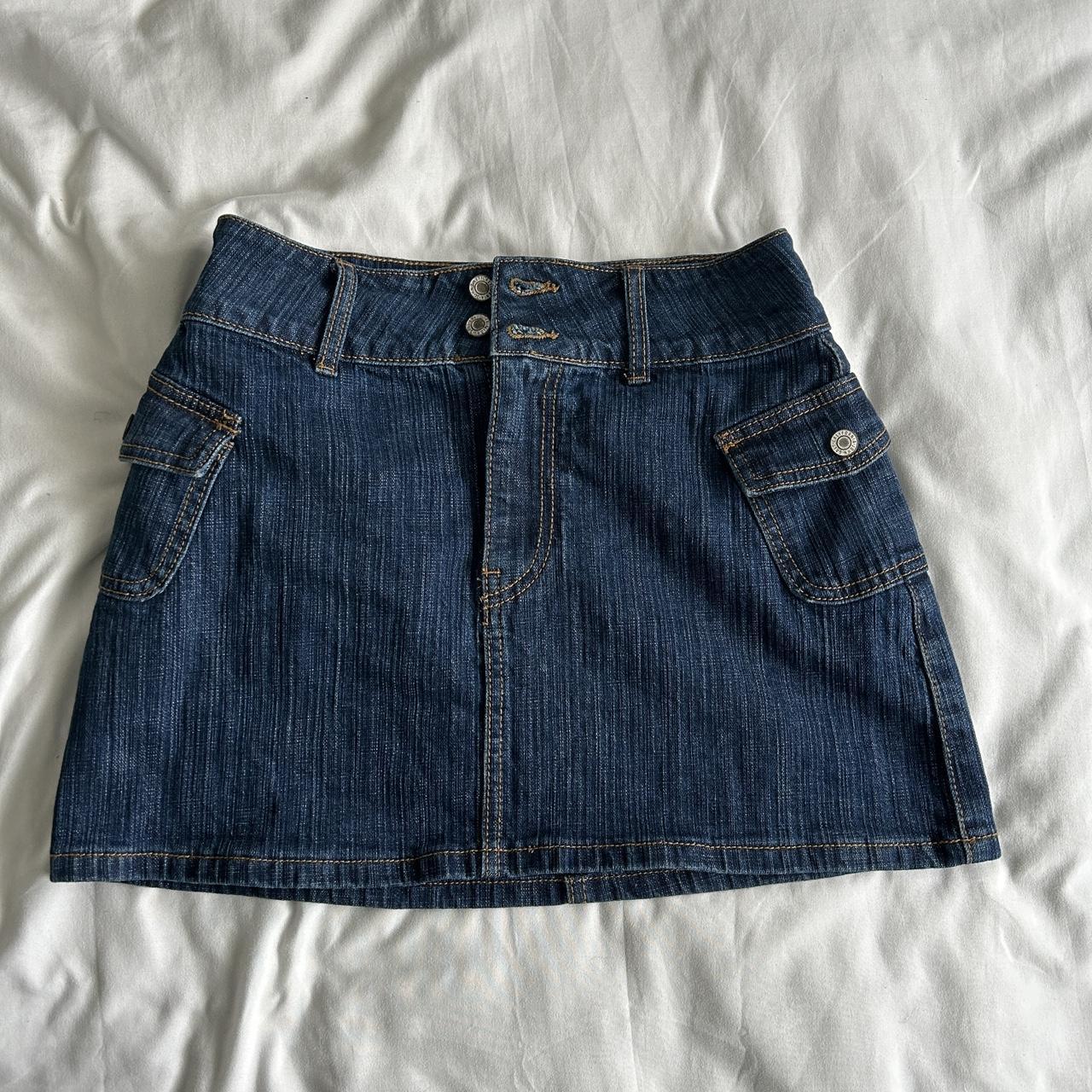 brandy melville john galt agatha dark wash blue... - Depop