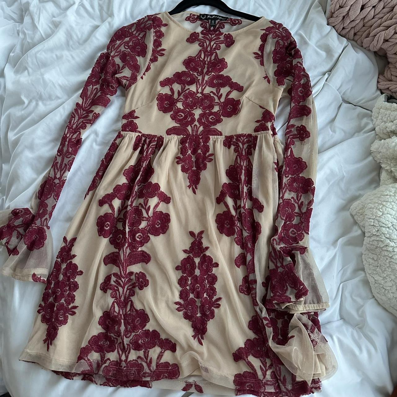 For love and lemons red/cherry wine and nude Lacey... - Depop