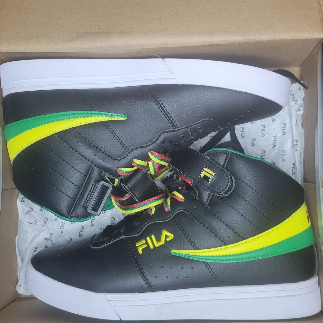 Green and best sale yellow fila shoes