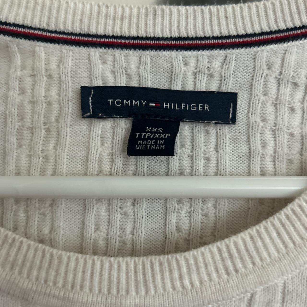 Tommy Hilfiger Women's White Jumper | Depop