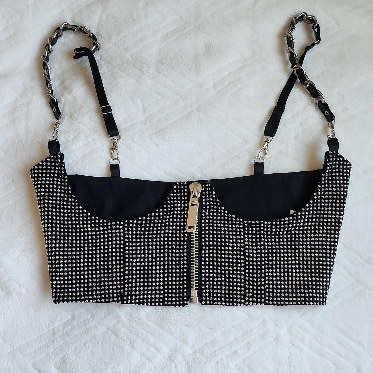 Poster Girl rhinestone underbust corset Size... Depop