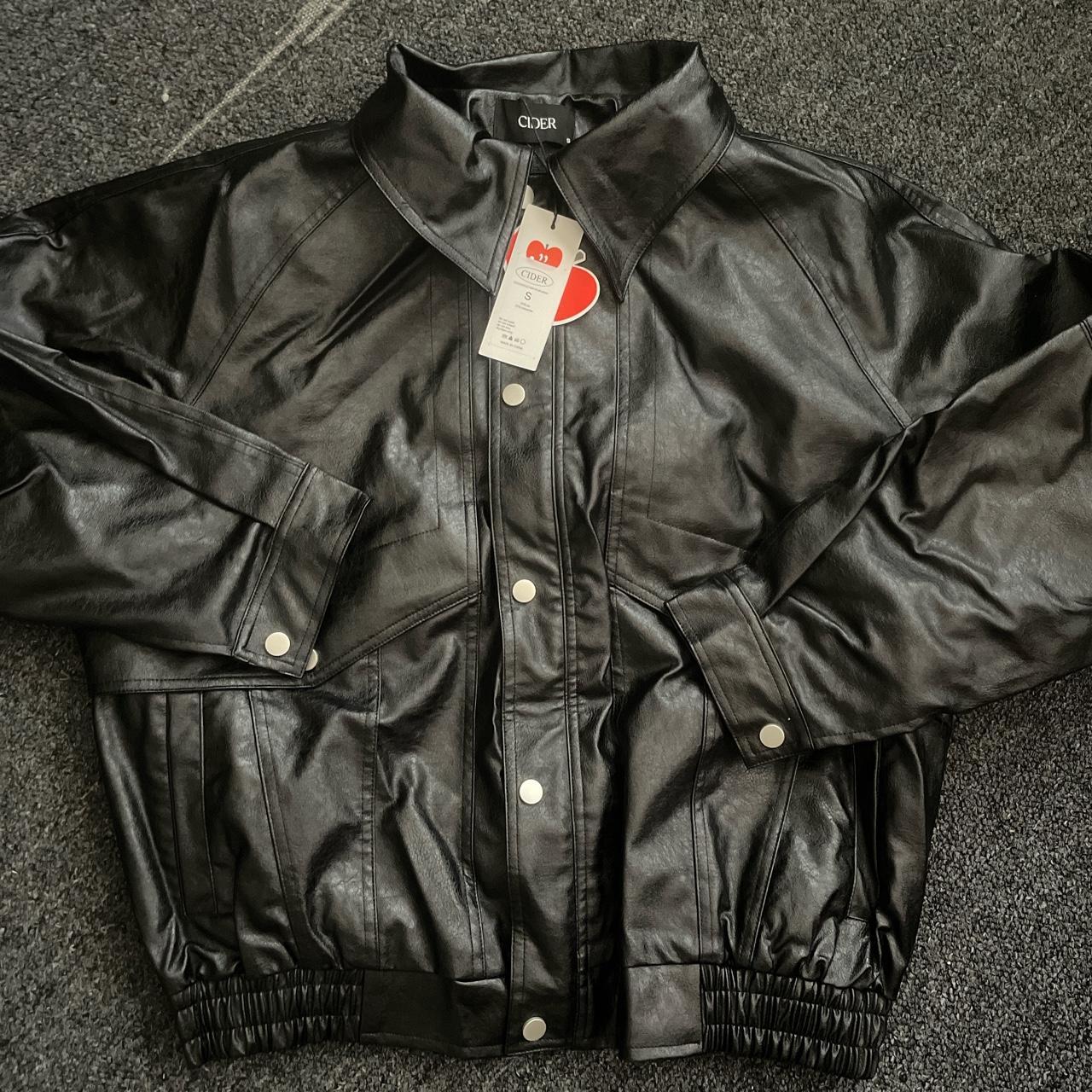 Cider Black Faux Leather Jacket Brand new. Size... - Depop
