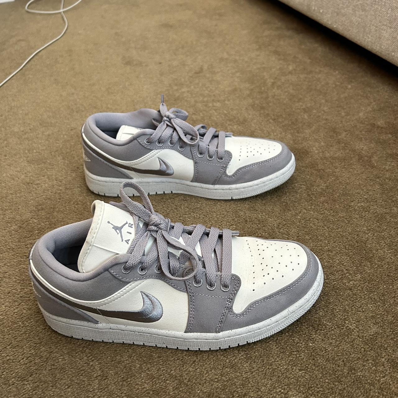 low top gray jordans