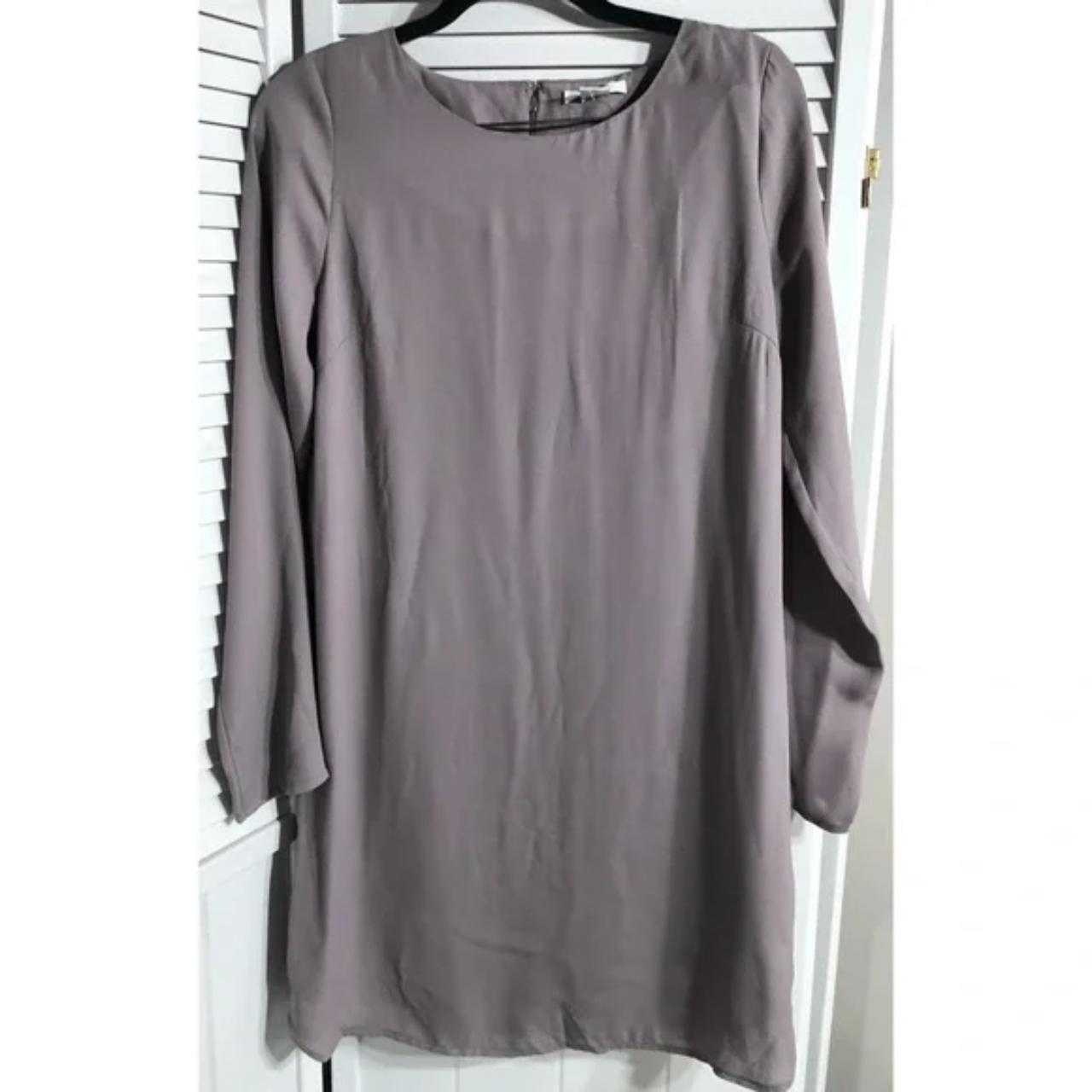 Bar III Grey Long Sleeve Casual Dress Size Depop