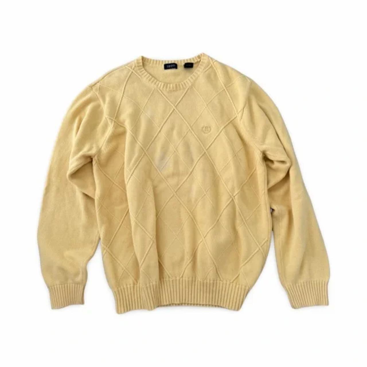 IZOD Yellow Heavy Knitted Sweatshirt Sweater Size