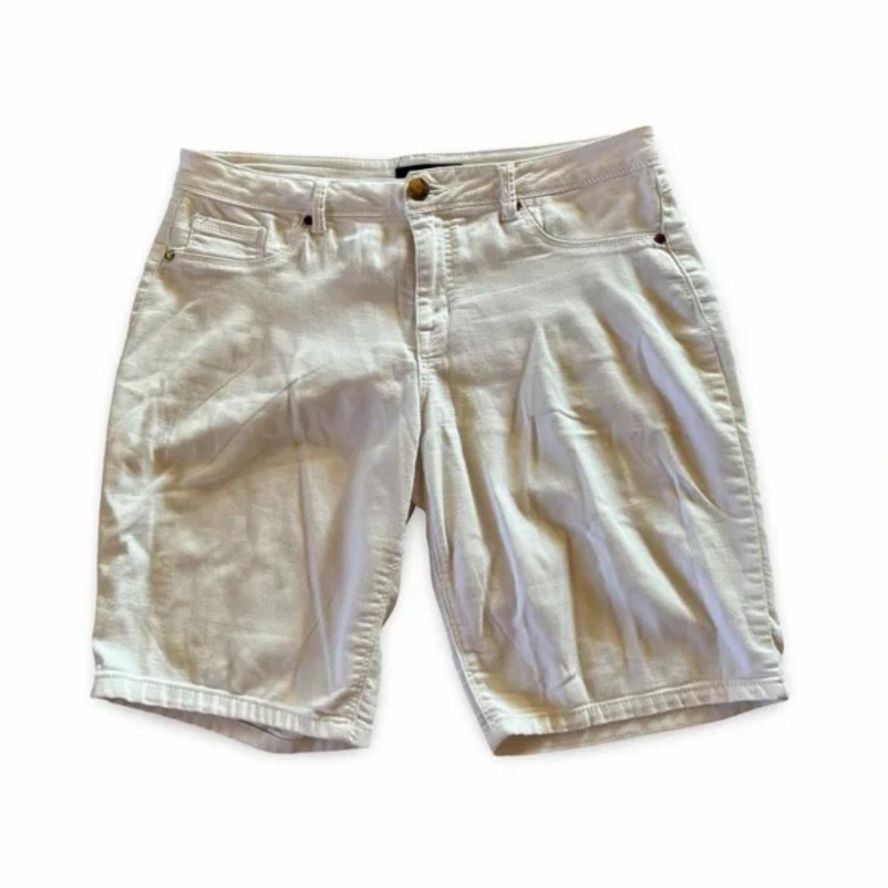 1822 Denim White Bermuda Casual Short Denim