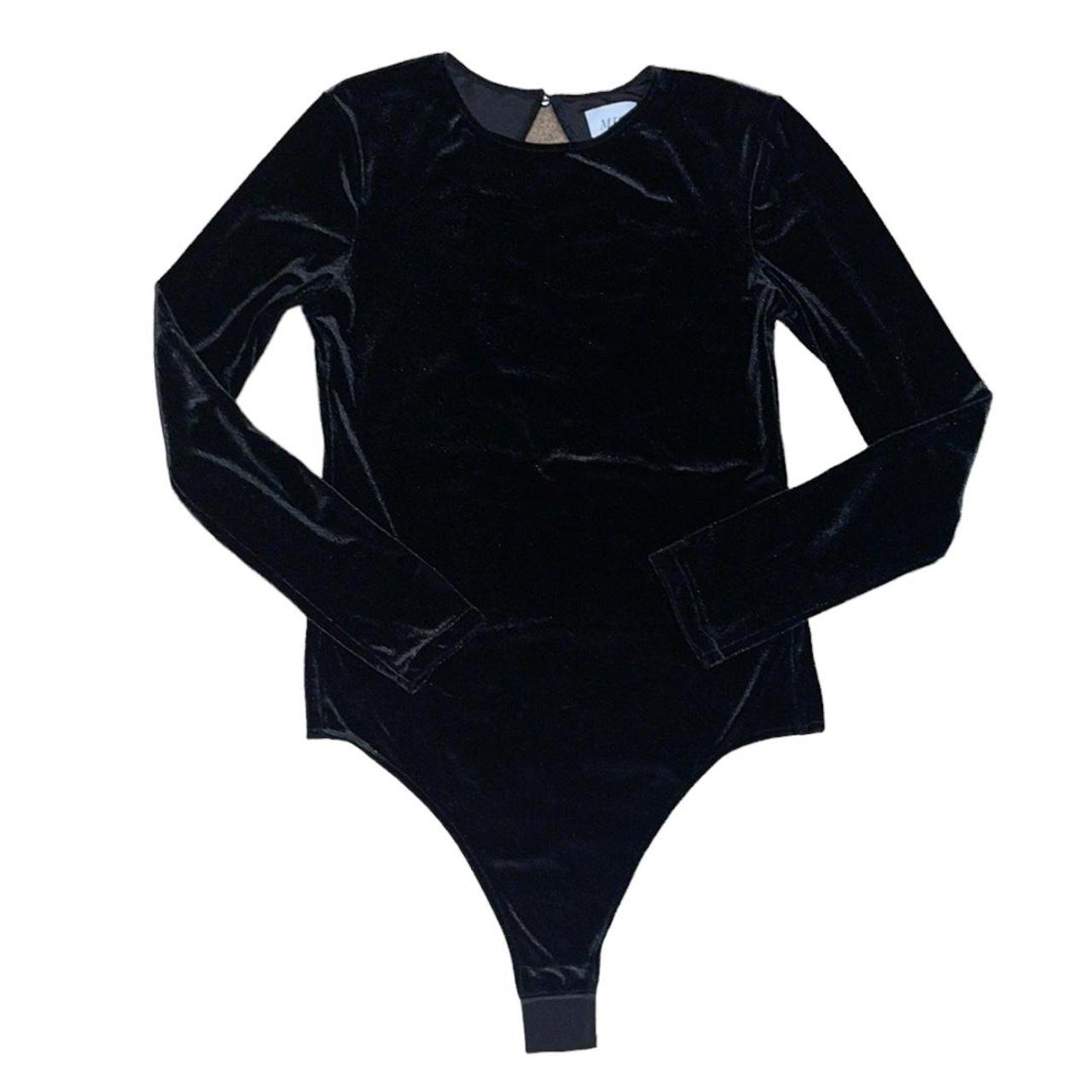 Misa Los Angeles Women's Black Bodysuit Depop