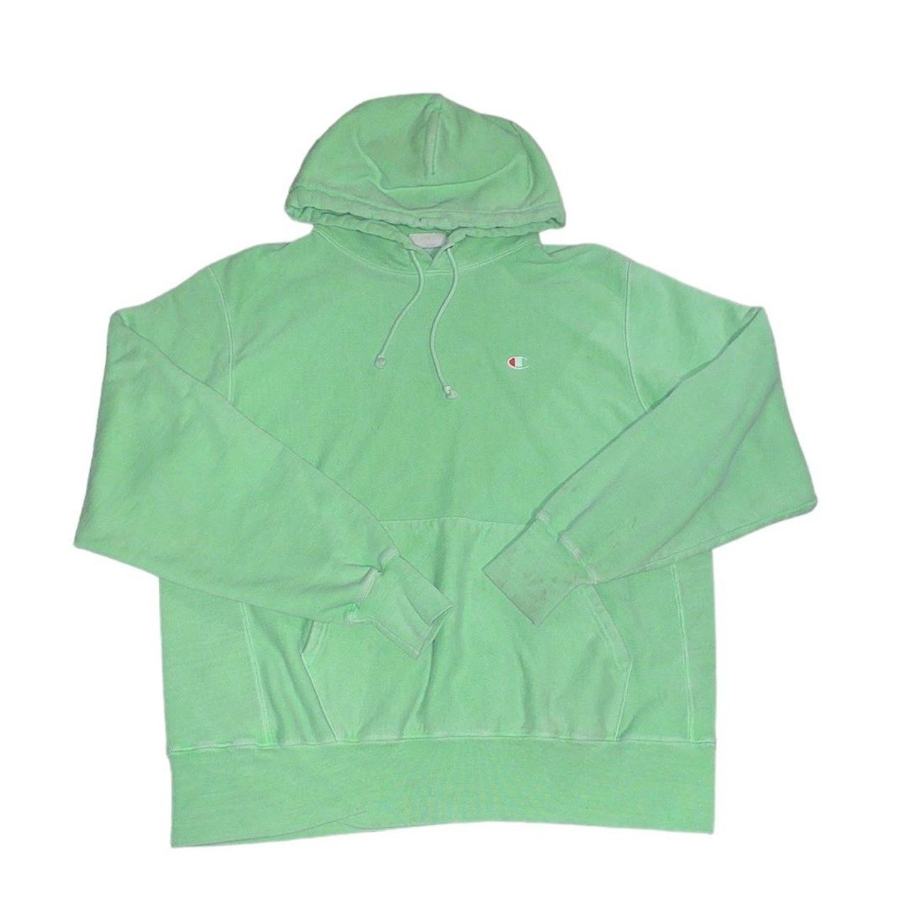 Champion reverse weave hot sale green womens hoodie