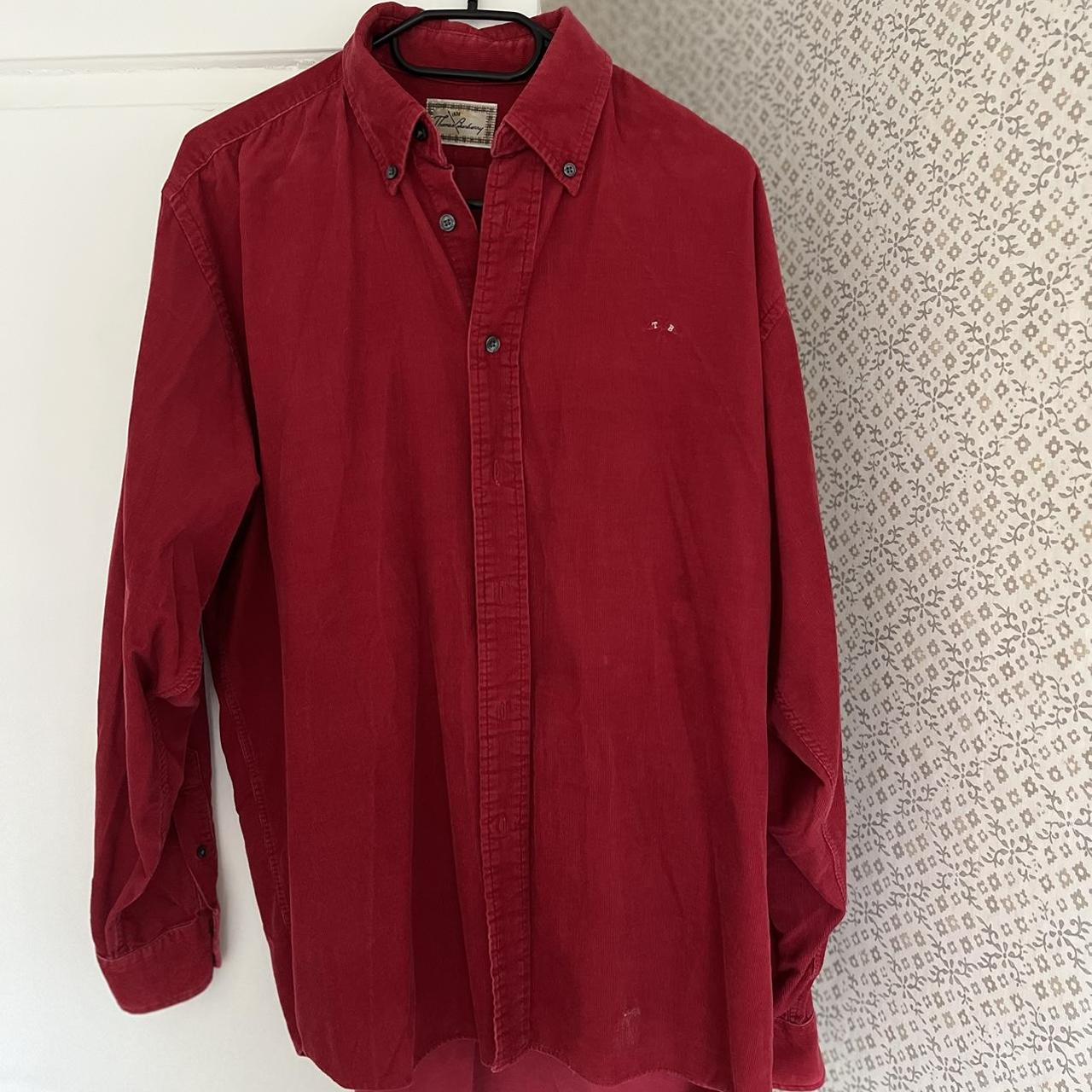 Burgundy burberry shirt best sale