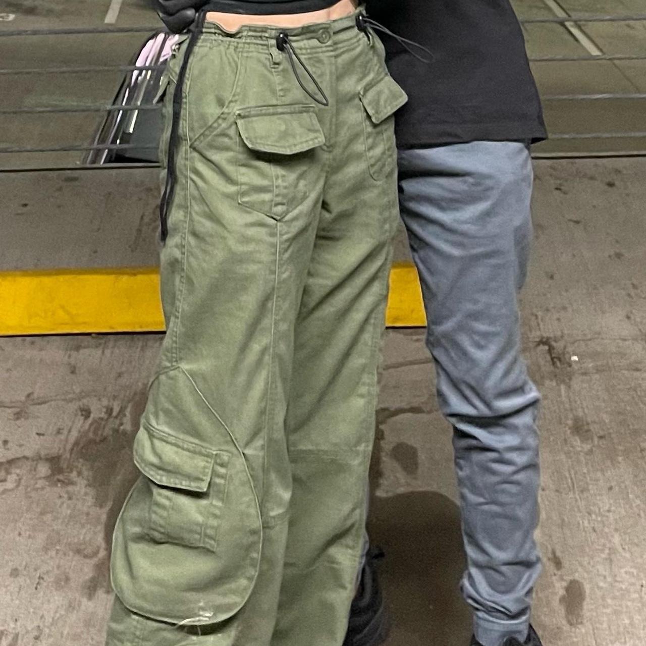 50 Brandy Melville Kim Cargo Pants 9"(23 cm) rise,... Depop