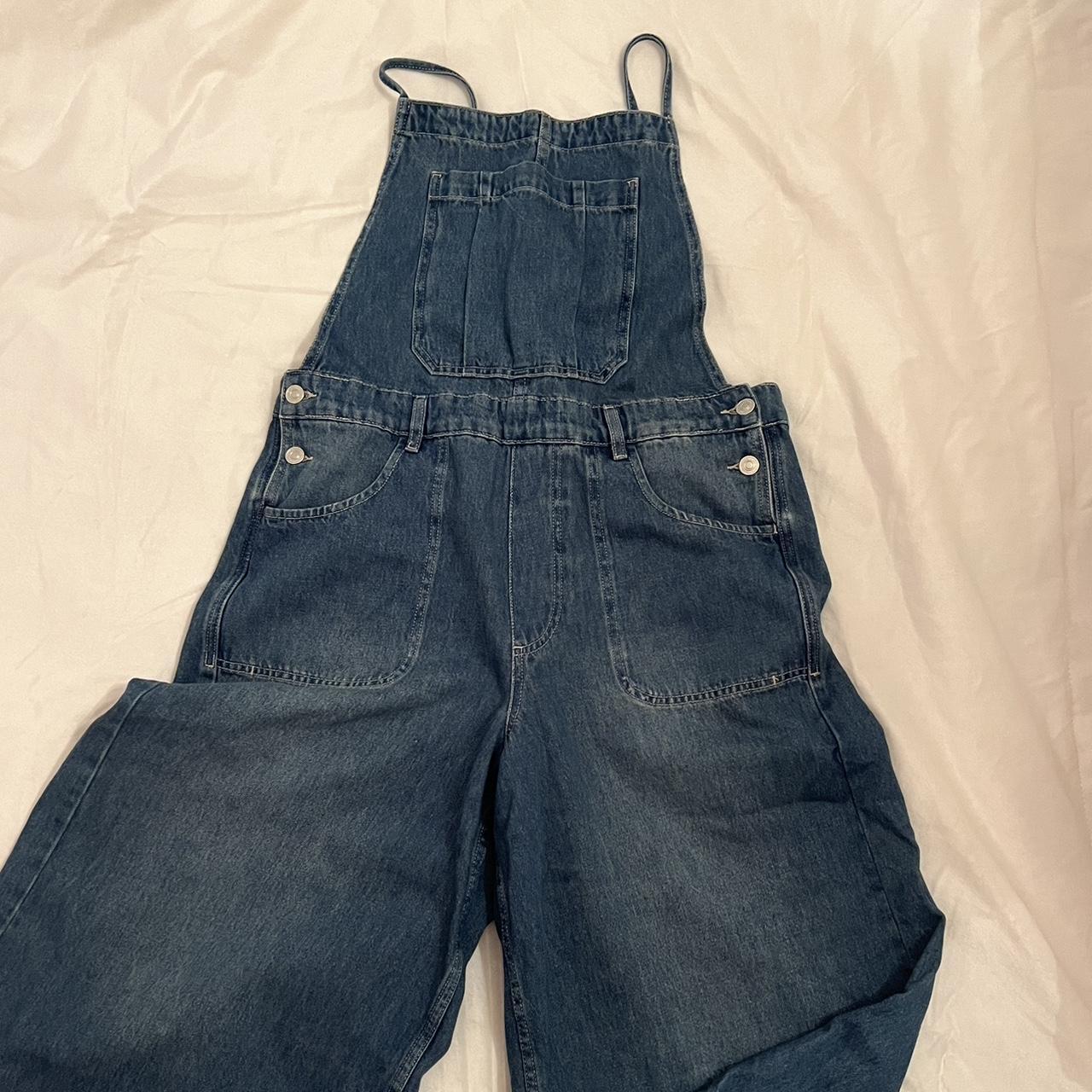 - large anthropologie overalls - denim string straps... | Depop