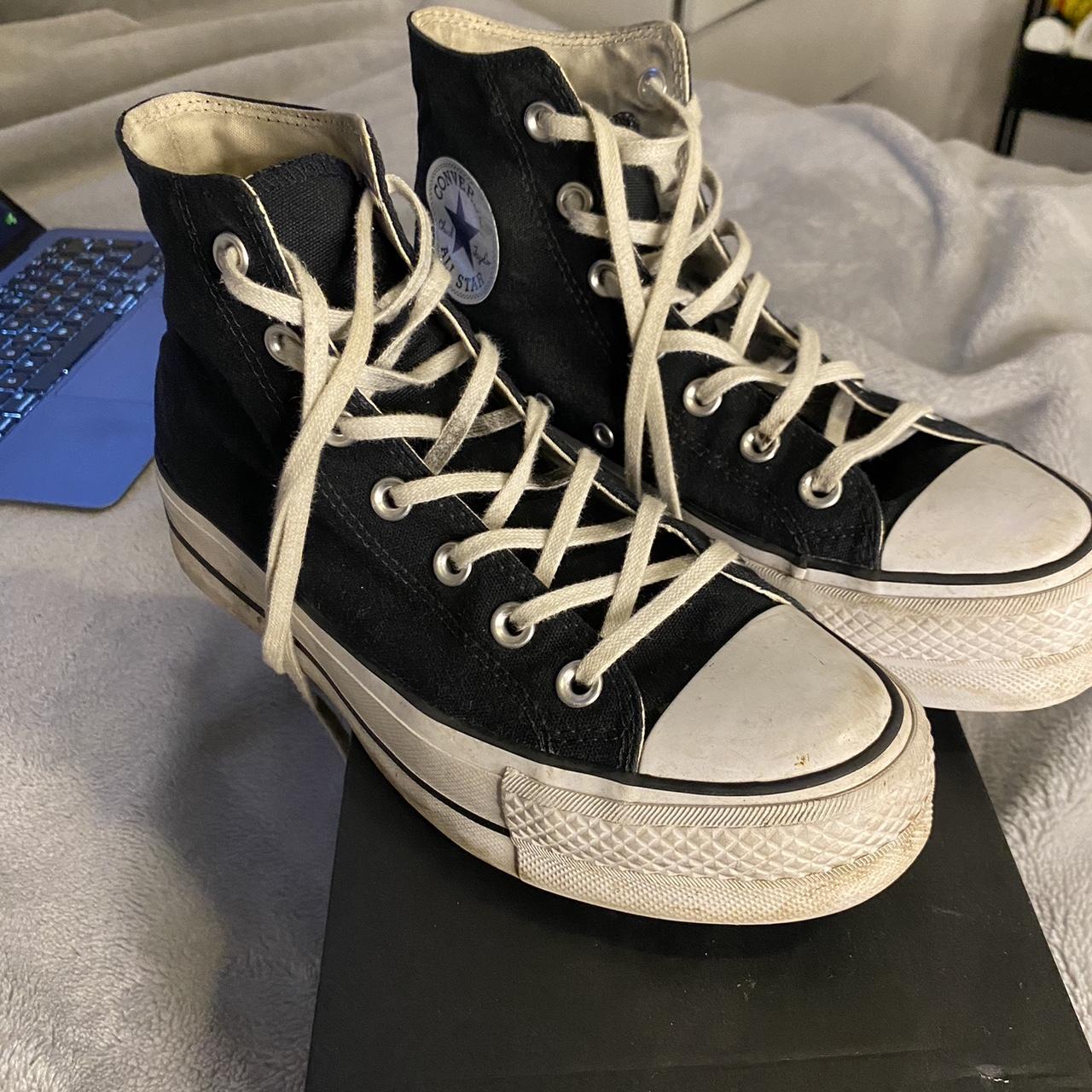 black and white converse womens