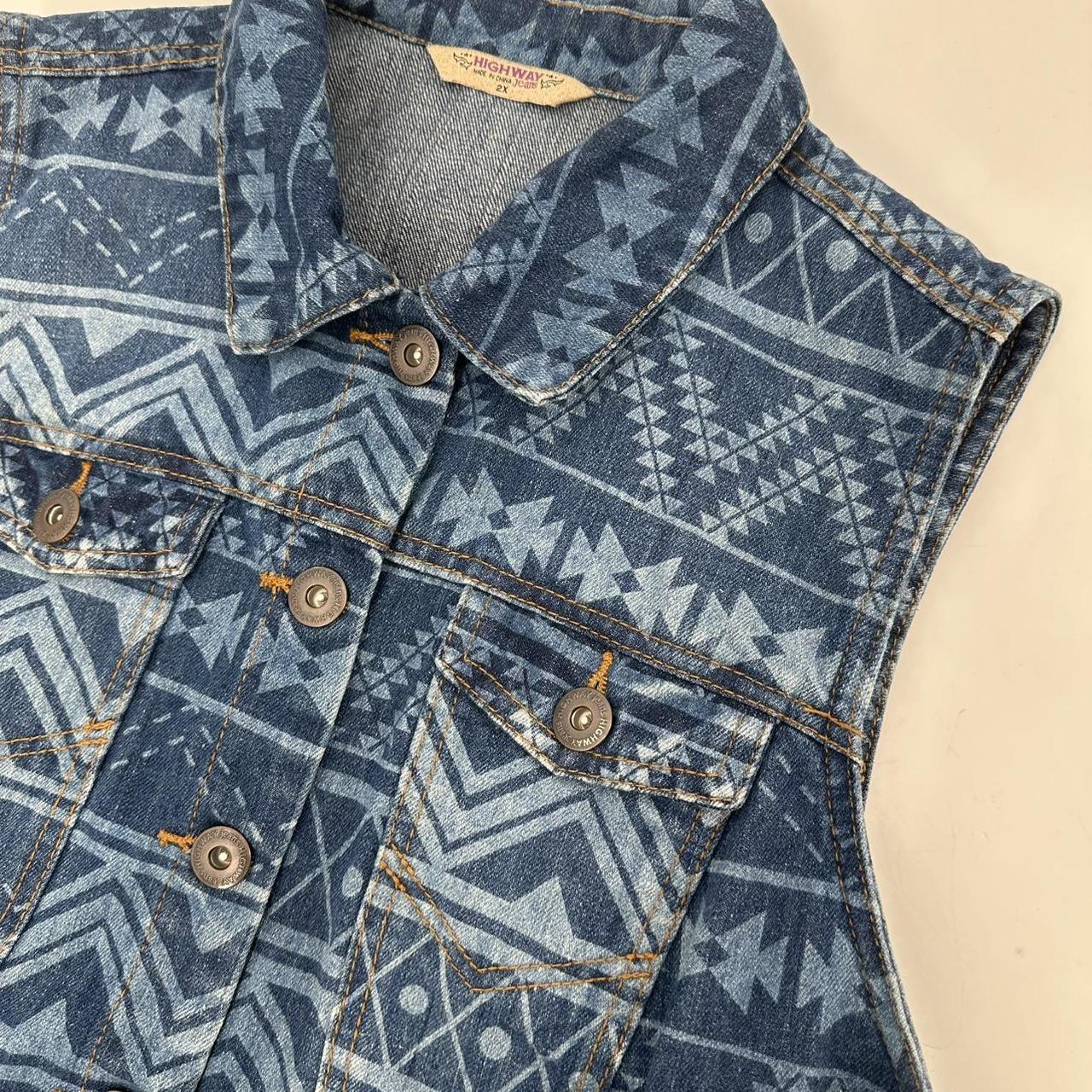 Preloved Women's Vest - Blue - XXL – HIGHWAY JEAN… - image 7