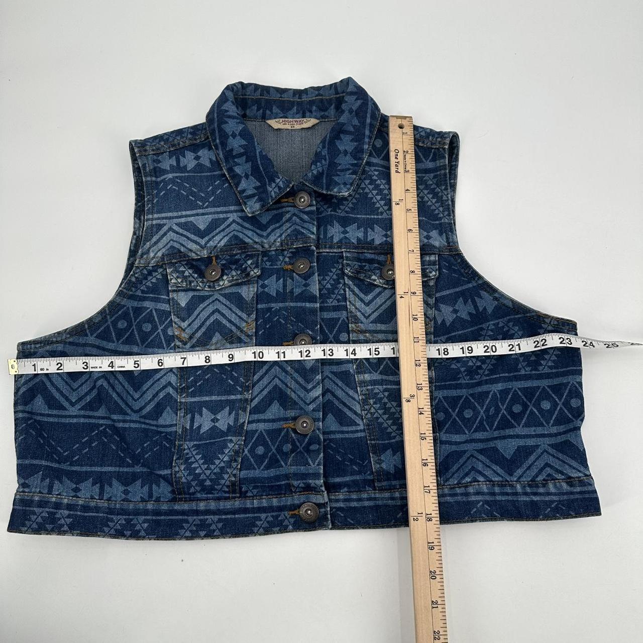 Preloved Women's Vest - Blue - XXL – HIGHWAY JEAN… - image 4