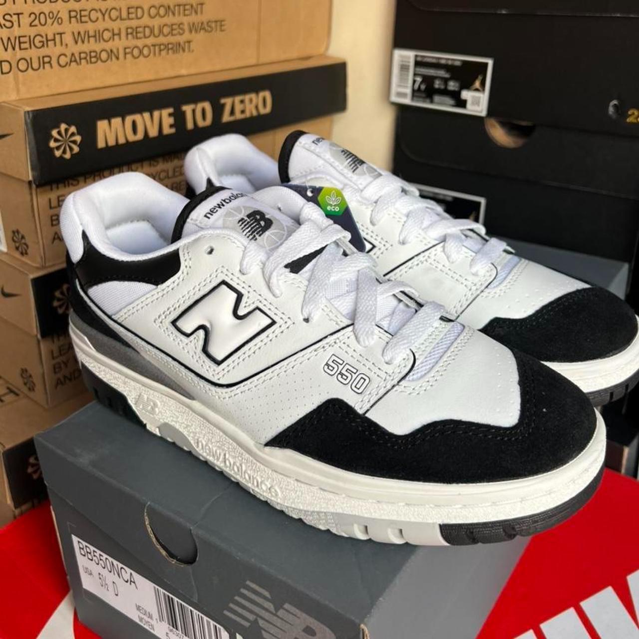 mens black and white new balance