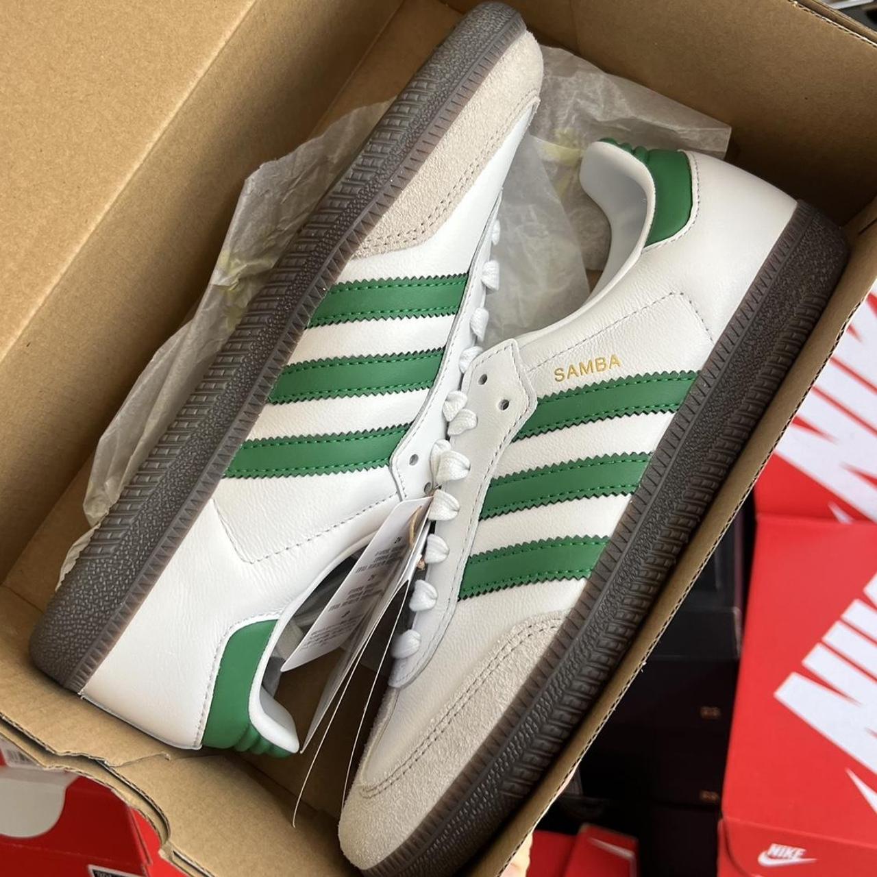 ADIAS SAMBA GREEN WHITE GUM OG IG1024 (Adidas Samba... - Depop