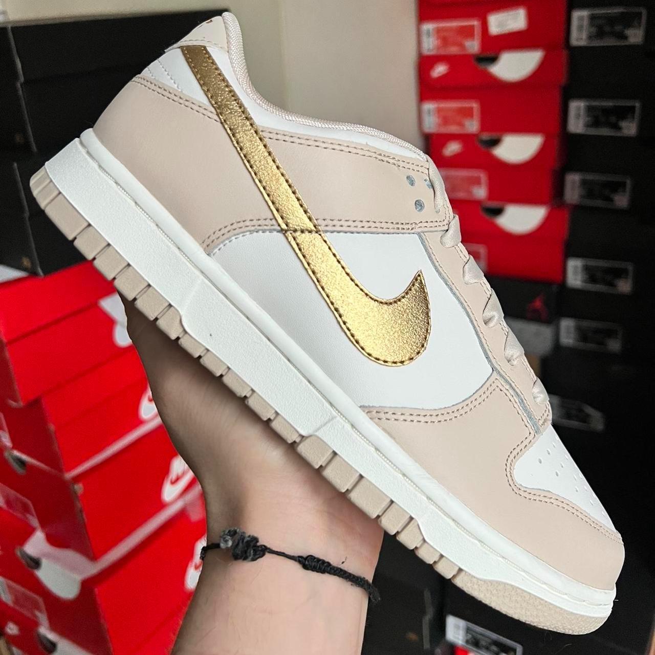 Gold nike trainers fashion womens