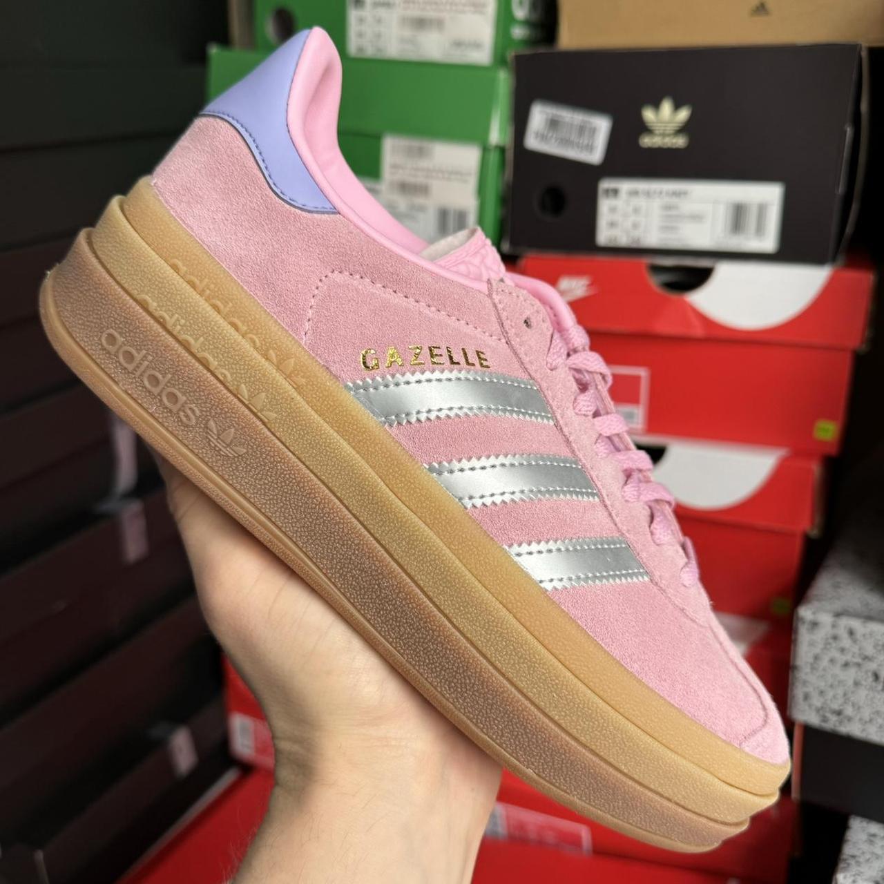 adidas Gazelle Bold Pink Silver GUM SOLE Juniors. Depop