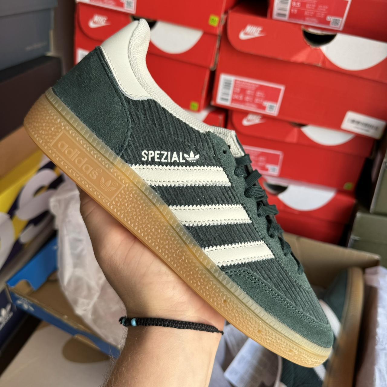 Adidas superstar green cord hotsell