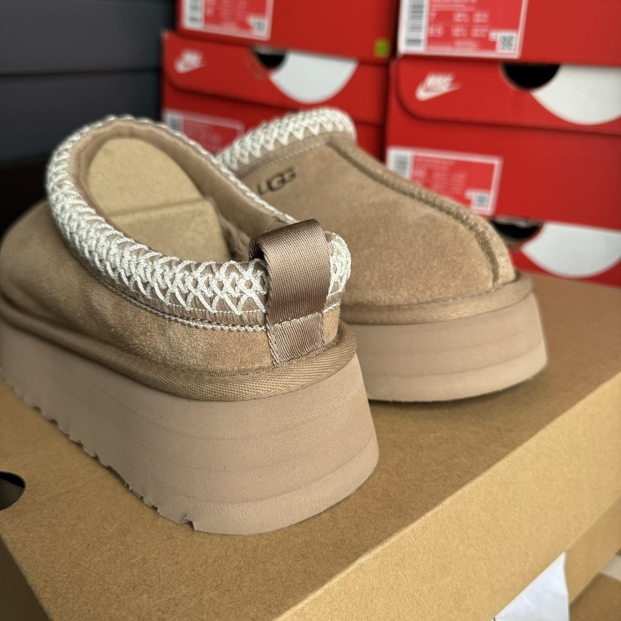 UGG TAZZ SLIPPER PLATFORM MUSHROOM BROWN