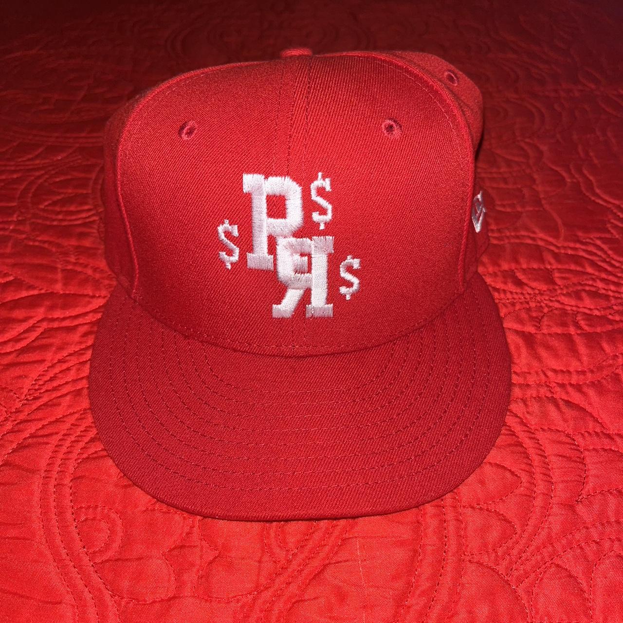 Men's White and Red Hat | Depop