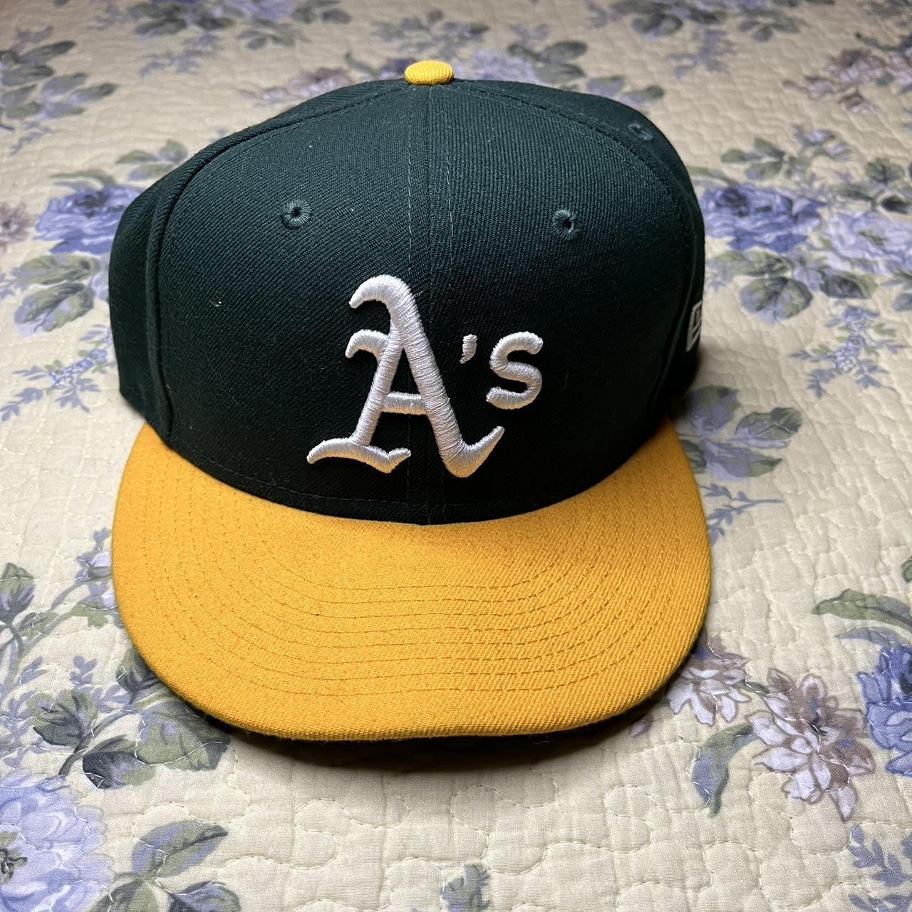 New Era Men's Green and Yellow Hat | Depop