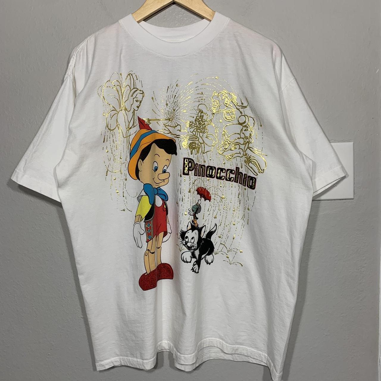 Vintage 90s Disney Pinocchio Movie Promo Tee One... - Depop