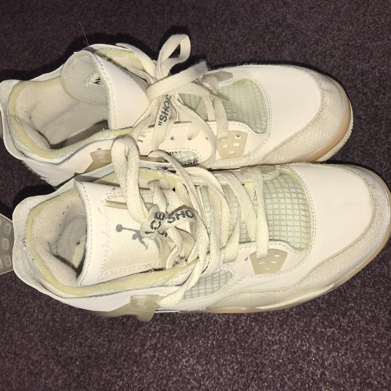 cream jordans off white
