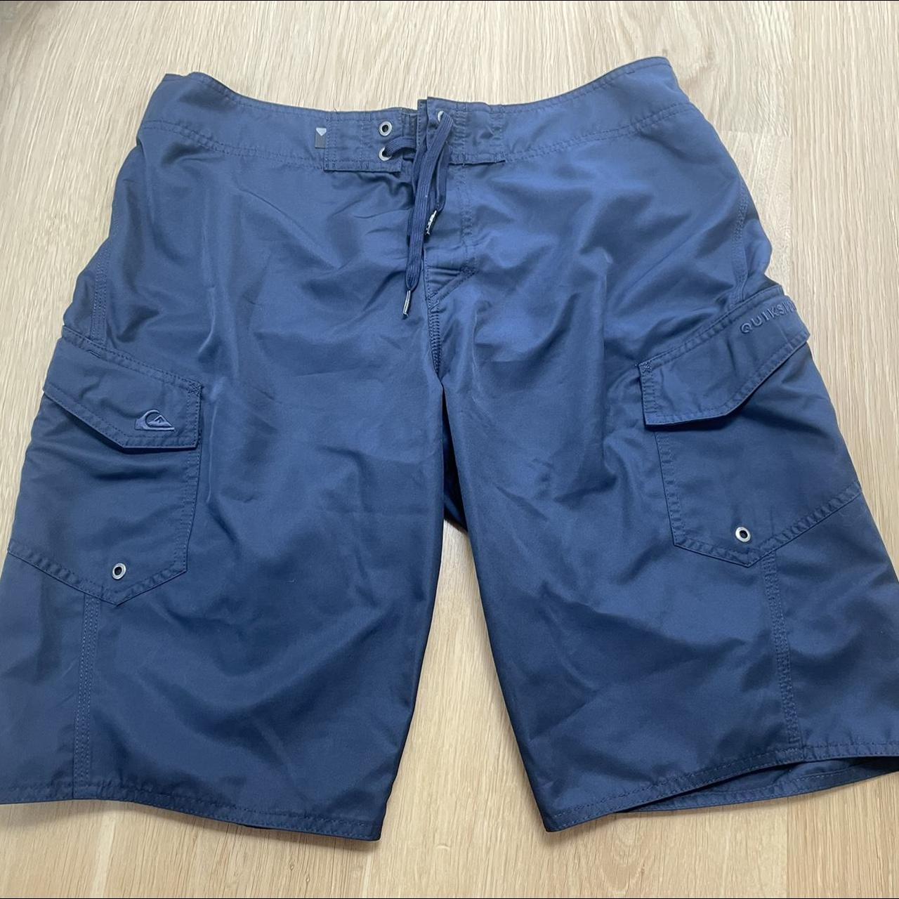 quicksilver swim trunks Navy blue Size 34 Barely worn - Depop