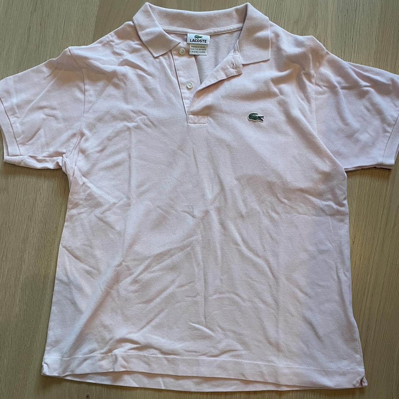Lacoste polo Baby pink Size 5-Large Great condition... - Depop