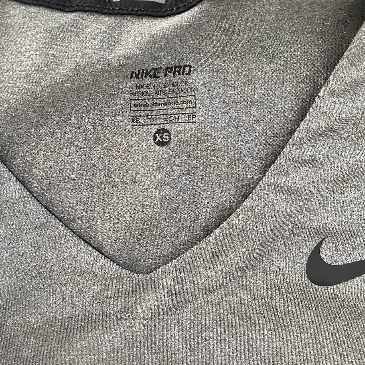 Nike pro All xs $12 JUST THE GREY SHIRT - Depop