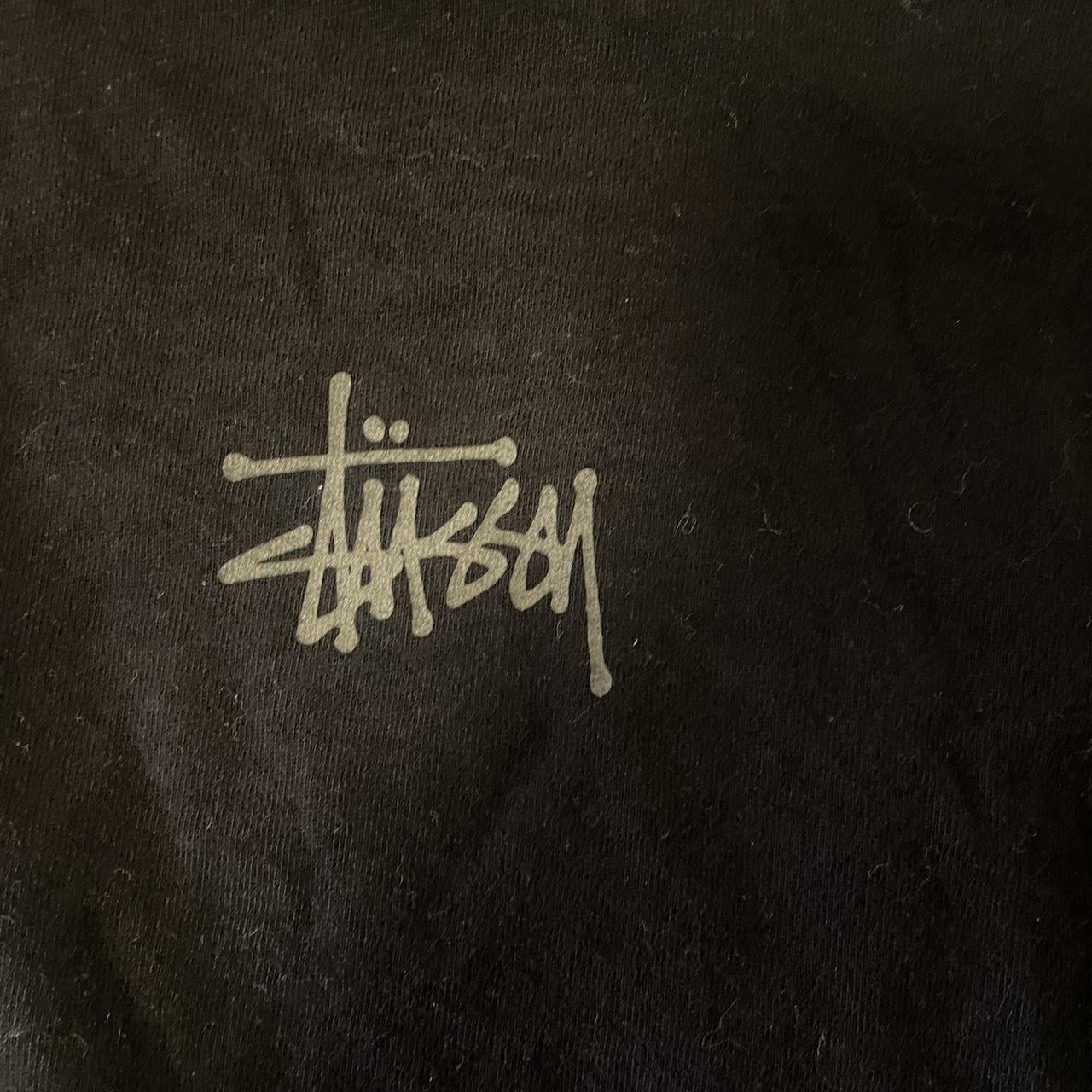 Stussy Basic Pigment Dyed Tee Size large Black/grey - Depop